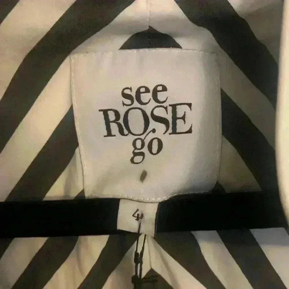 NWT See Rose Go Signature Tunic Shirt Grey & White striped, Womens Plus Size 4x - Picture 7 of 12